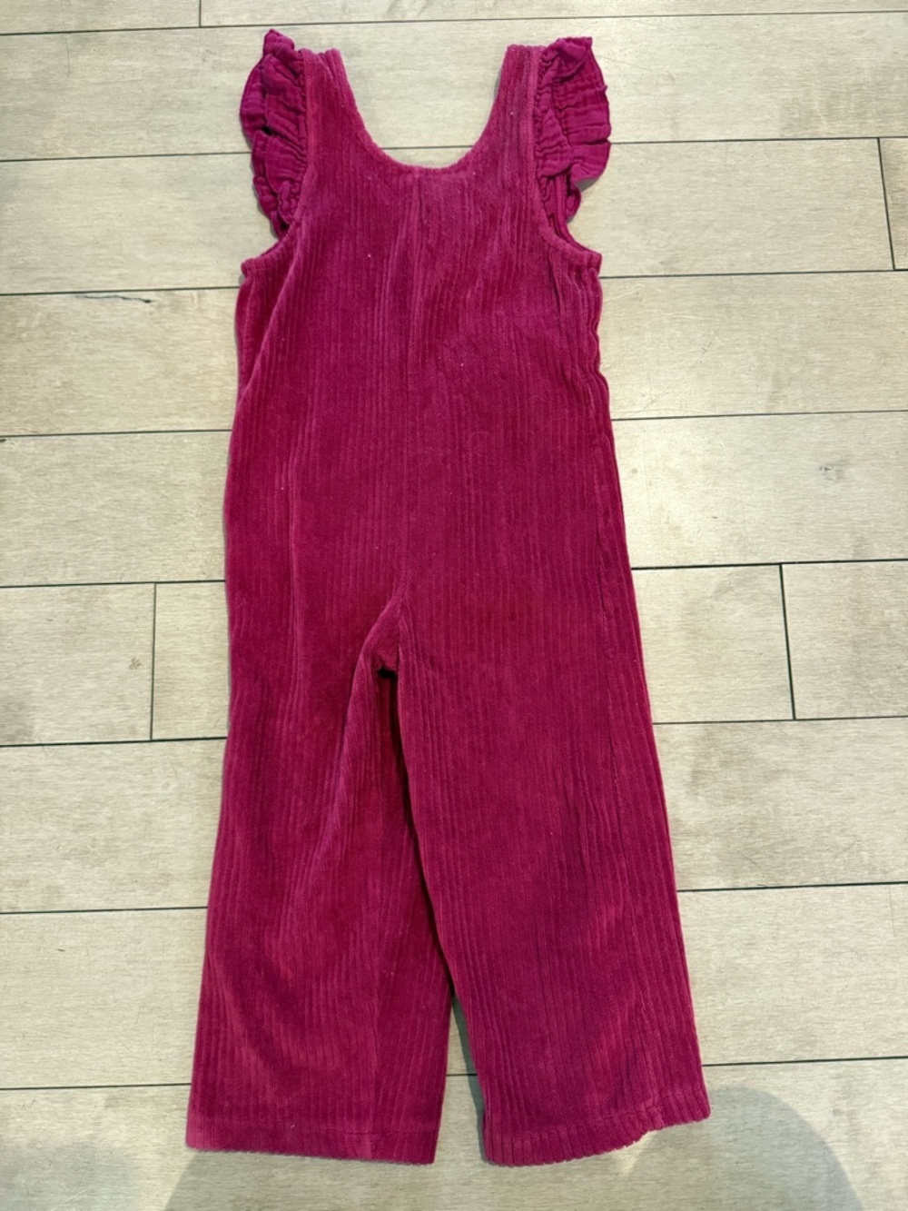 ZARA Kids Pink Ribbed Corduroy Jumpsuit - Size 2-3Y